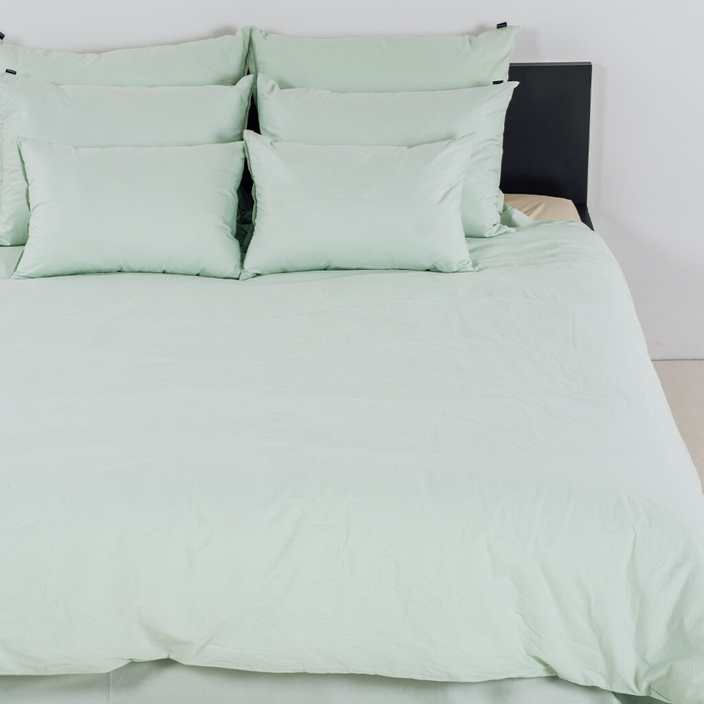 posteljnina organic lia tloris zelena dvojna 2