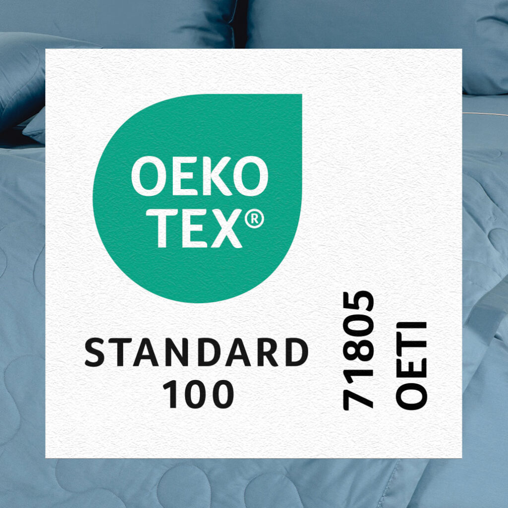 oeko tex svetlo modra