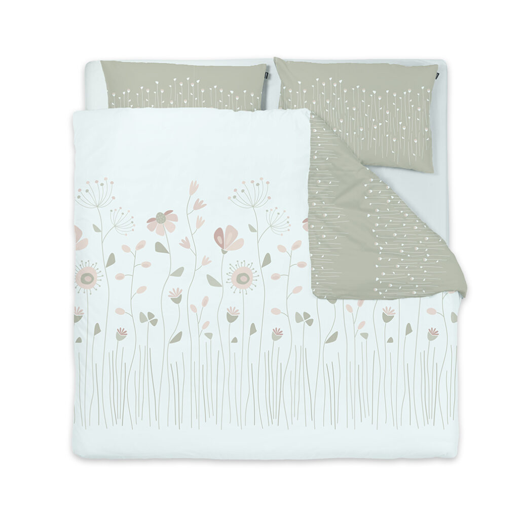 posteljnina lali modra dvojna