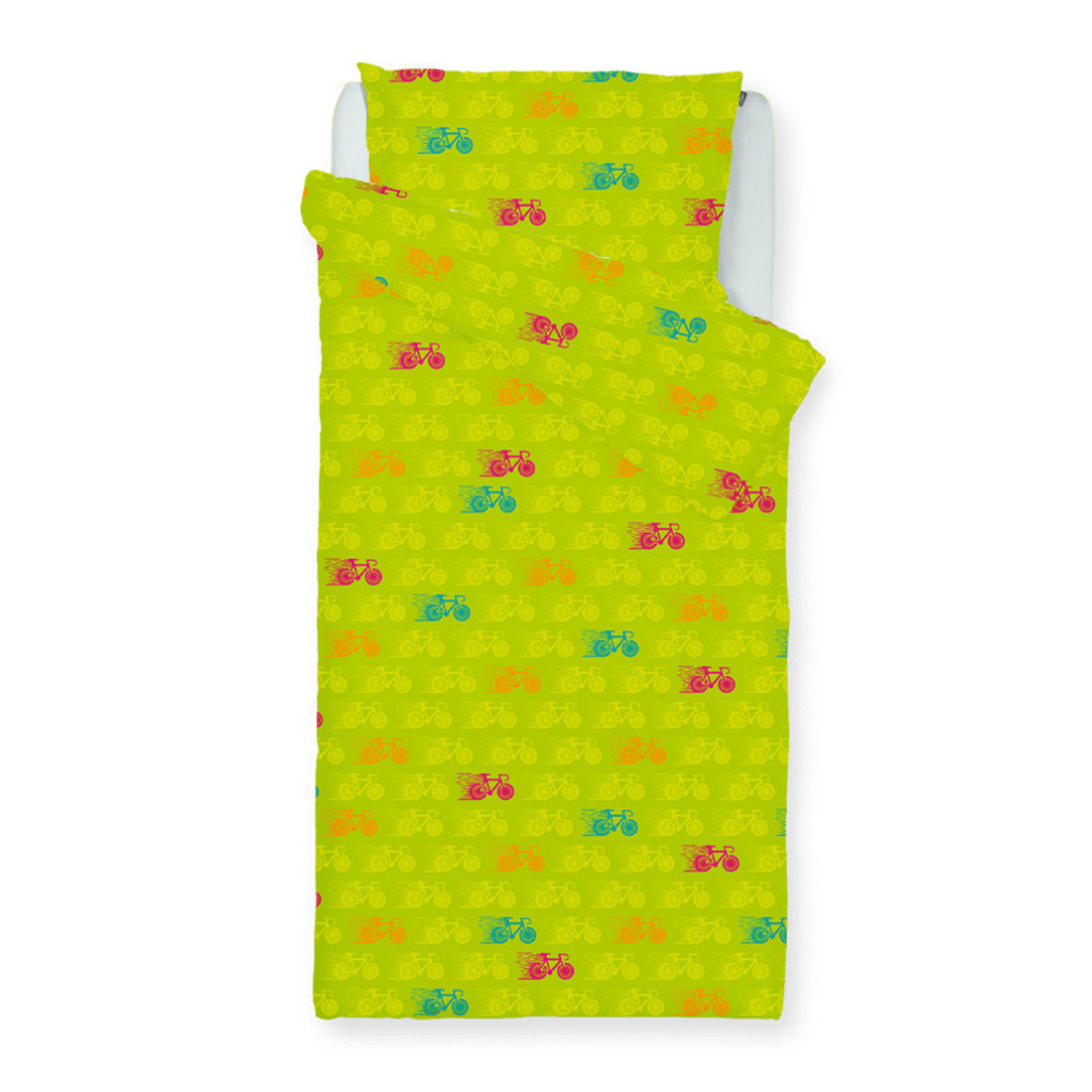 posteljnina bicikl zelena