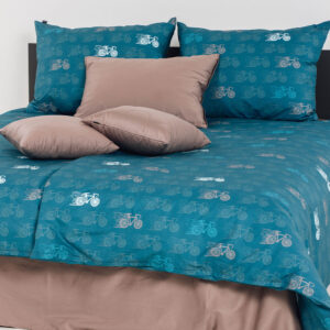 posteljnina kolo modro 3