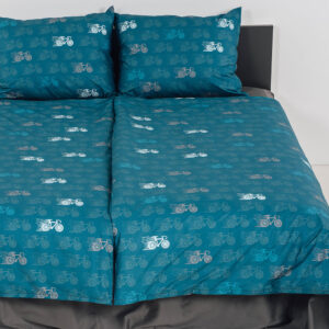 posteljnina kolo modro 2