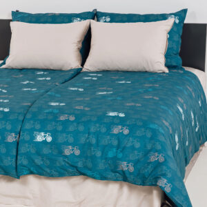 posteljnina kolo modro 1