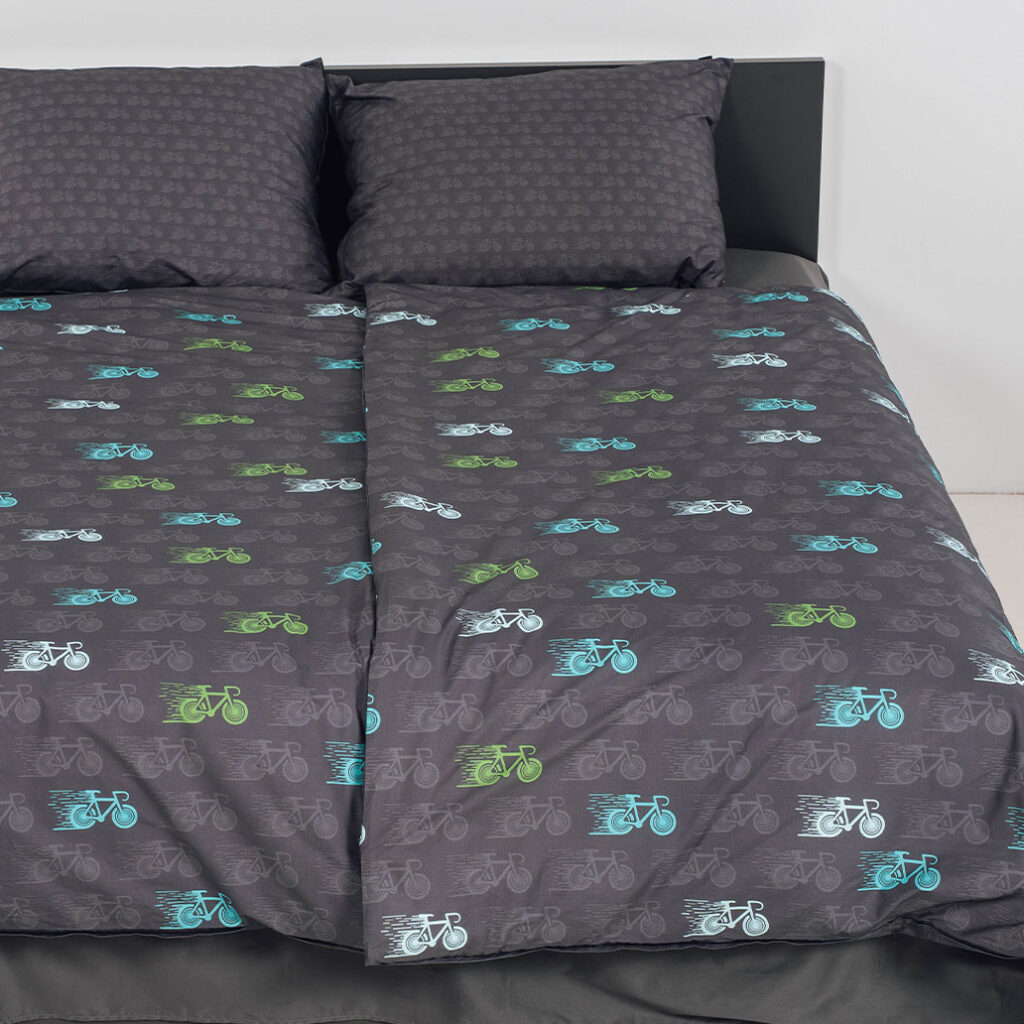 posteljnina bicikl siva 2