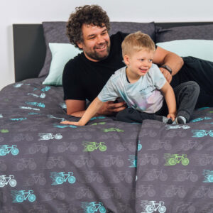 posteljnina bicikl siva 4